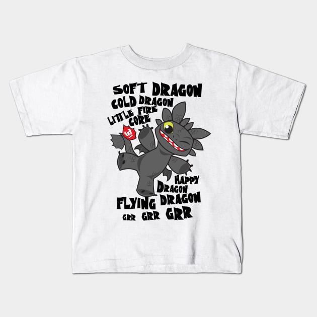 Soft Dragon Kids T-Shirt by Kuitsuku